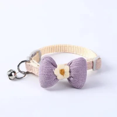 Adjustable Bow-Tie Style Polyester Puppy Kitten Collar2