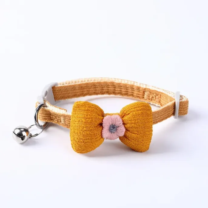 Adjustable Bow-Tie Style Polyester Puppy Kitten Collar4 Adjustable Bow-Tie Style Polyester Puppy Kitten Collar4