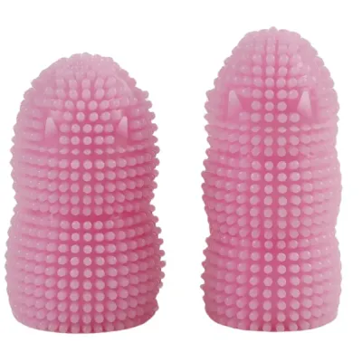 Silicone Two Finger Toothbrush for Dogs and Cats Care Tool Silicone Two Finger Toothbrush for Dogs and Cats Care Tool