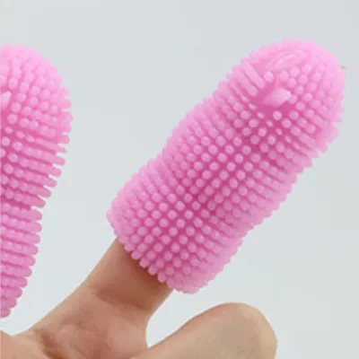 Silicone Two Finger Toothbrush for Dogs and Cats Care Tool Silicone Two Finger Toothbrush for Dogs and Cats Care Tool