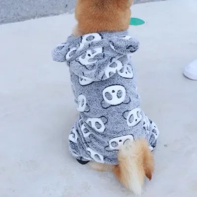 Soft and Warm Panda Style Coral Velvet Pet Hooded Boxer Shorts5 Soft and Warm Panda Style Coral Velvet Pet Hooded Boxer Shorts5