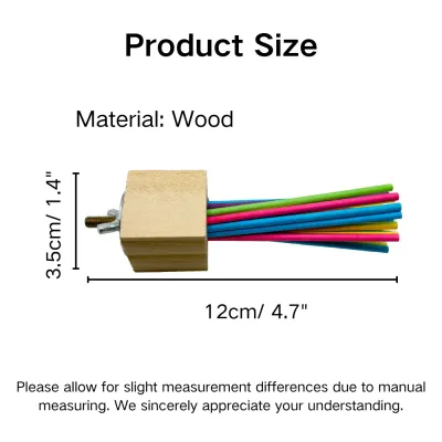 Colorful Hanging Bird Perch with Chewable Paper Sticks Colorful Hanging Bird Perch with Chewable Paper Sticks