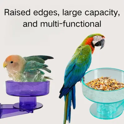 Detachable Hanging PS Bird Bathing and Feeding Cup7 Detachable Hanging PS Bird Bathing and Feeding Cup7