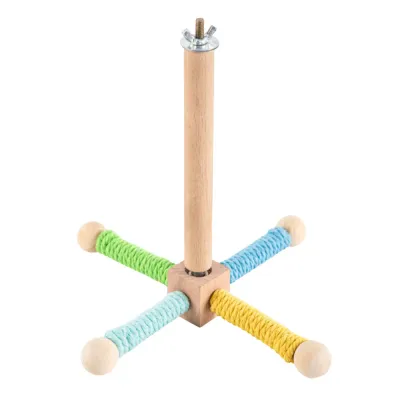 Colorful Hanging Cross-Rotating Wood Bird Toy3