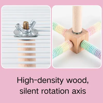 Colorful Hanging Cross-Rotating Wood Bird Toy7