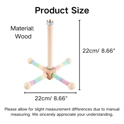 Colorful Hanging Cross-Rotating Wood Bird Toy