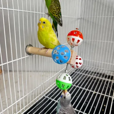 Hanging Bird Stand Perch Toy with Rotating Balls2 Hanging Bird Stand Perch Toy with Rotating Balls2