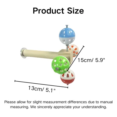 Hanging Bird Stand Perch Toy with Rotating Balls Hanging Bird Stand Perch Toy with Rotating Balls