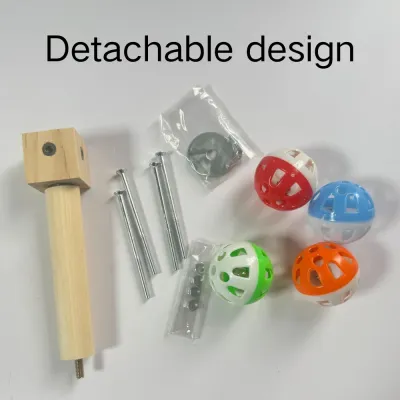 Hanging Bird Stand Perch Toy with Rotating Balls4 Hanging Bird Stand Perch Toy with Rotating Balls4