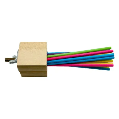 Colorful Hanging Bird Perch with Chewable Paper Sticks1 Colorful Hanging Bird Perch with Chewable Paper Sticks1