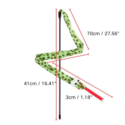 Snake shape Interactive Pulley Telescopic Fishing Rod Cat Toy Teaser