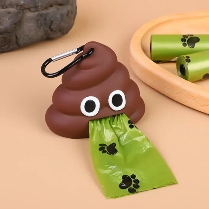 Portable Vinyl Poop Bag Dispenser with Waste Bags5 Portable Vinyl Poop Bag Dispenser with Waste Bags5