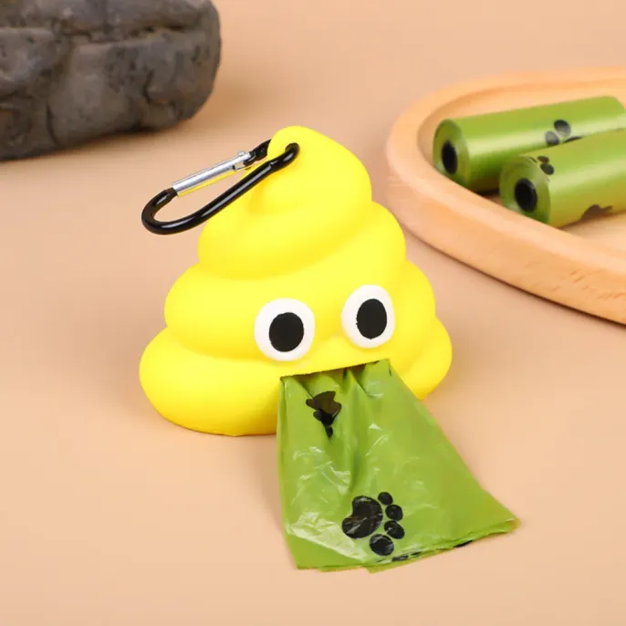 Portable Vinyl Poop Bag Dispenser with Waste Bags2 Portable Vinyl Poop Bag Dispenser with Waste Bags2