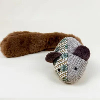 Interactive Squeaky Catnip Rat Shape Plush Cat Toy Interactive Squeaky Catnip Rat Shape Plush Cat Toy
