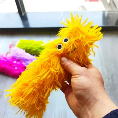 Crinkle Paper and Catnip Monster Hug Kick Cat Self-Play Toy