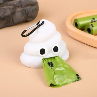 Portable Vinyl Poop Bag Dispenser with Waste Bags