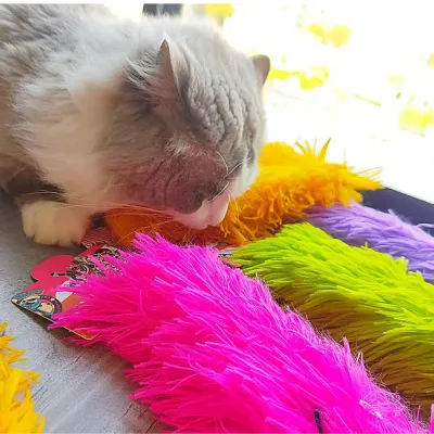 Crinkle Paper and Catnip Monster Hug Kick Cat Self-Play Toy