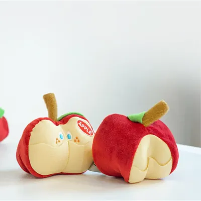 Apple Shaped Plush Pet Toy with Hidden Treat Compartment7 Apple Shaped Plush Pet Toy with Hidden Treat Compartment7