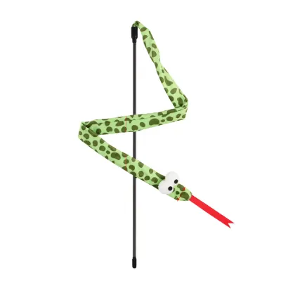 Snake shape Interactive Pulley Telescopic Fishing Rod Cat Toy Teaser