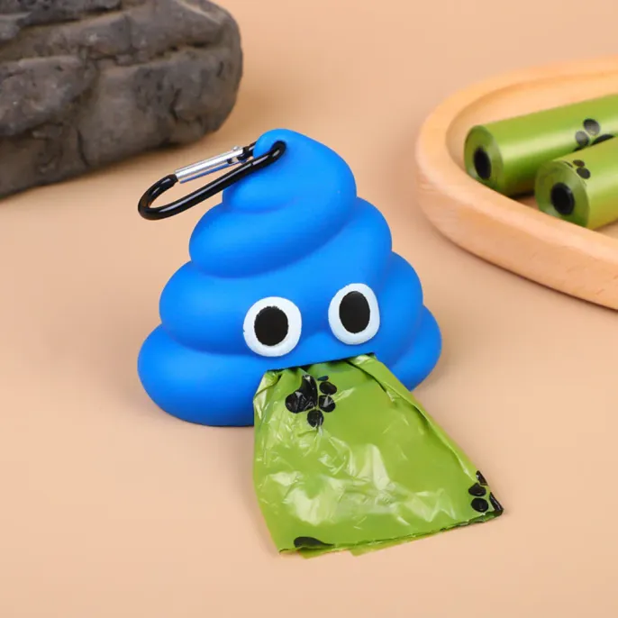 Portable Vinyl Poop Bag Dispenser with Waste Bags3 Portable Vinyl Poop Bag Dispenser with Waste Bags3