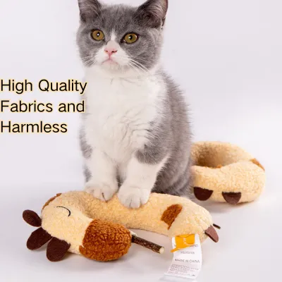Durable Plush and Wood Stick Combo Interactive Bite Toy for Cats Durable Plush and Wood Stick Combo Interactive Bite Toy for Cats