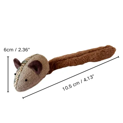 Interactive Squeaky Catnip Rat Shape Plush Cat Toy Interactive Squeaky Catnip Rat Shape Plush Cat Toy