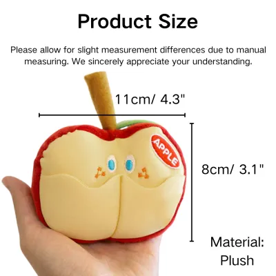 Apple Shaped Plush Pet Toy with Hidden Treat Compartment1 Apple Shaped Plush Pet Toy with Hidden Treat Compartment1