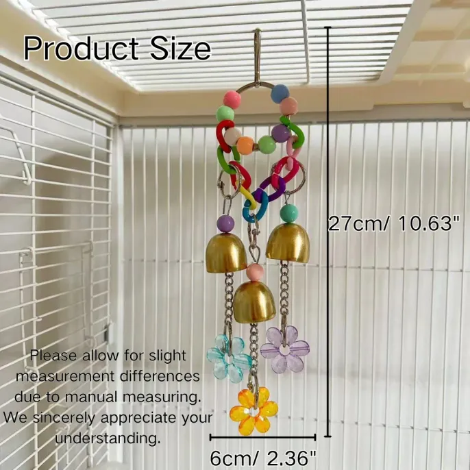 Hanging Funny Bells Chewing String Bird Toy