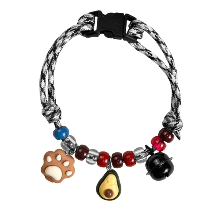 Adjustable Breathable Polyester Pet Collar with Bell2