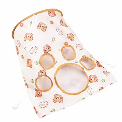 Bear and Rabit Three-Layer Crinkle Interactive Cat Tunnel 
