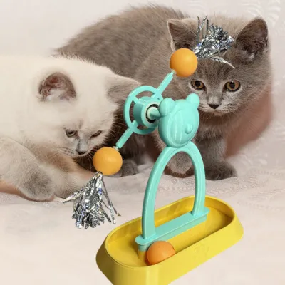 Interactive Cat Spinning Windmill Toy with Track Balls Interactive Cat Spinning Windmill Toy with Track Balls