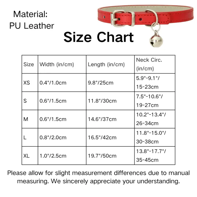 Stylish Cute PU Leather Pet Collar with Bell3 Stylish Cute PU Leather Pet Collar with Bell3