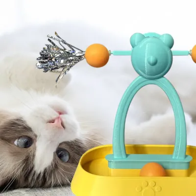 Interactive Cat Spinning Windmill Toy with Track Balls Interactive Cat Spinning Windmill Toy with Track Balls