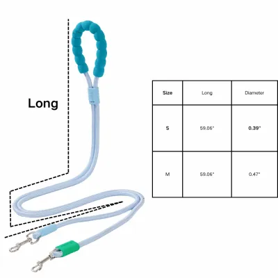 Durable Strong and Comfortable Nylon Dual Dog Leash for Two Dogs