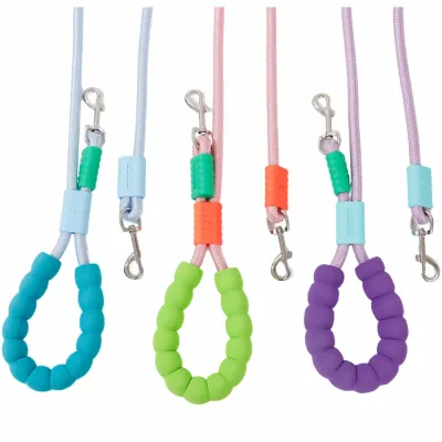 Durable Strong and Comfortable Nylon Dual Dog Leash for Two Dogs