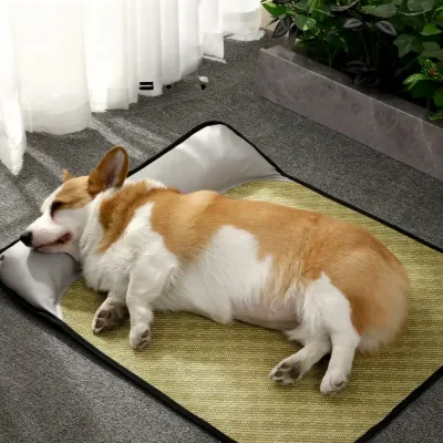 Summer Cooling Rattan Pet Mat with Pillow – Breathable Anti-Scratch Dog & Cat Bed Pad for Hot Weather Summer Cooling Rattan Pet Mat with Pillow – Breathable Anti-Scratch Dog & Cat Bed Pad for Hot Weather