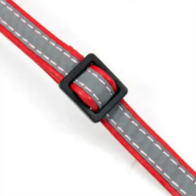 Reflective Adjustable PU Leather Cat Collar with Bell