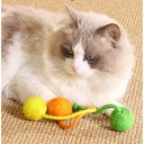 Interactive Rope Hanging Sisal Ball Toy for Cats