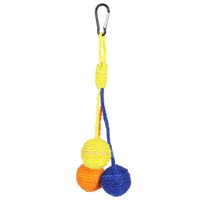 Interactive Rope Hanging Sisal Ball Toy for Cats