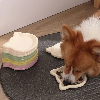 Cute Anti-Spill Non-Tip PP Pet Bowl