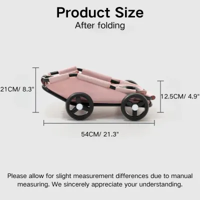 Foldable 4 Wheels Pet Stroller Holds Pets up to 22 lbs17 Foldable Portable 4 Wheels Pet Stroller