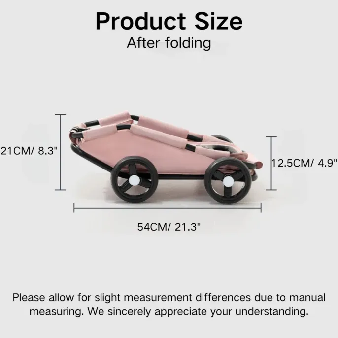 Foldable 4 Wheels Pet Stroller Holds Pets up to 22 lbs17 Foldable Portable 4 Wheels Pet Stroller