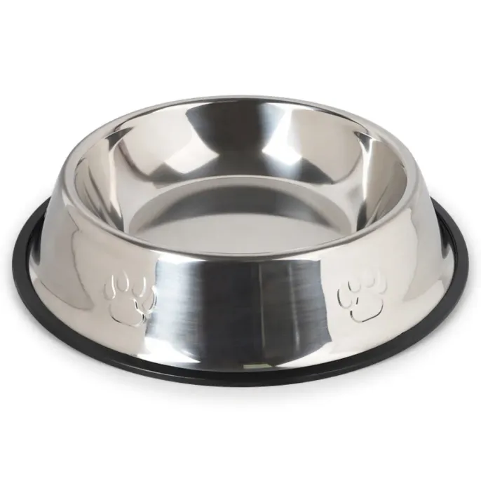 Durable Stainless Steel Pet Bowl with Rubber Base5 Durable Stainless Steel Pet Bowl with Rubber Base