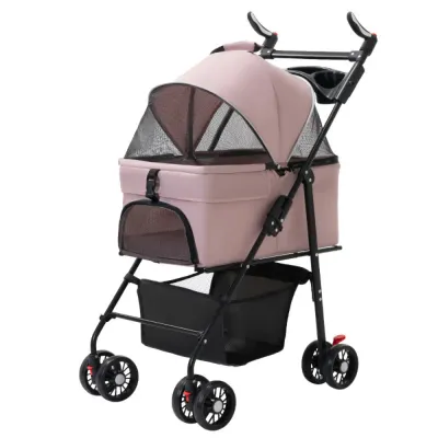 Deluxe Detachable Portable Foldable Pet Stroller with 4 Wheels11 Deluxe Detachable Portable Foldable Pet Stroller with 4 Wheels