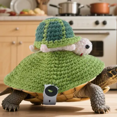 Hand-Knitted Cute Knit Clothes Turtle Outfit 