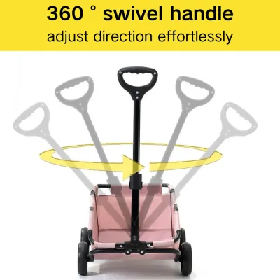 Foldable 4 Wheels Pet Stroller Holds Pets up to 22 lbs12 Foldable Portable 4 Wheels Pet Stroller