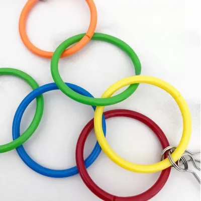 Colorful Parrot Hanging Ring Toy with Bell