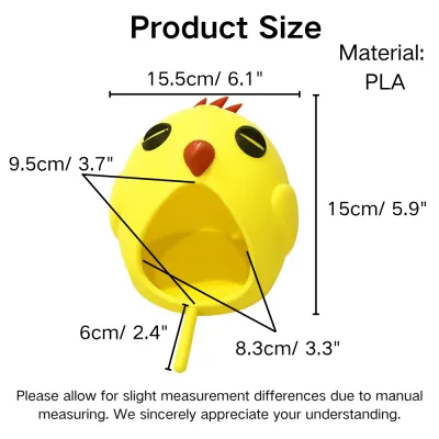 Easy to Clean Yellow Chicken Style PLA Bird Nest with Perch Easy to Clean Yellow Chicken Style PLA Bird Nest with Perch