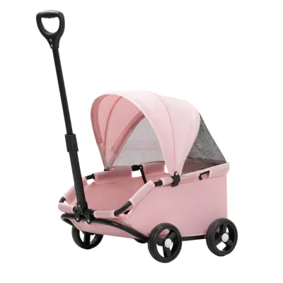 Foldable 4 Wheels Pet Stroller Holds Pets up to 22 lbs4 Foldable 4 Wheels Pet Stroller