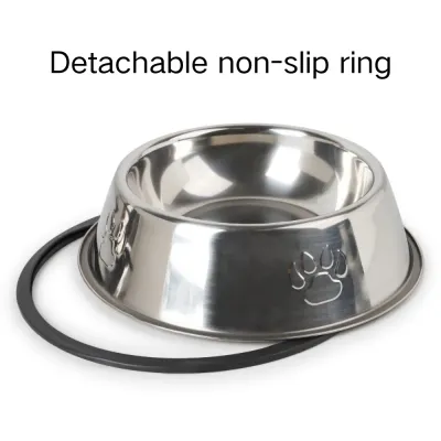Durable Stainless Steel Pet Bowl with Rubber Base8 Durable Stainless Steel Pet Bowl with Rubber Base